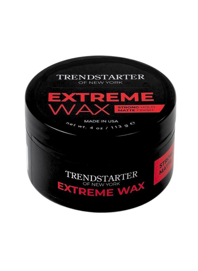 TRENDstarter شمع الشعر - إكستريم، 4 أونص - لمسة غير لامعة - بومادة تصفيف الشعر المائية الفاخرة الخالية من الرقائق لجميع أنواع الشعر - تثبيت قوي طوال اليوم - Image 1