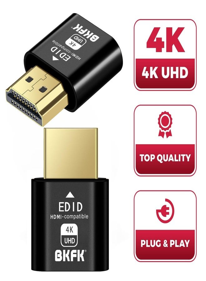 محول HDMI وهمي من BKFK يدعم دقة 4K HDR، ومحاكاة شاشة افتراضية EDID، ومحول عرض بدون شاشة، ومحول HDMI بدون شاشة، ومحول HDMI وهمي، يدعم دقة تصل إلى 4K بمعدل 60 هرتز، و1080 بمعدل 120 هرتز. - Image 5