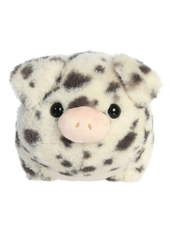 Aurora® Adorable Spudsters™ Pierre Spotted Pig™ Stuffed Animal - Round Shape Makes for Comforting Cuddles for Kids All Ages and Animal Loving Adults - Gray 10 Inches - Image 2