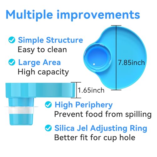 SSPONT Kids Car Seat Tray, Travel Tray with Cup Holder for Toddler Baby, Kids Car Seat Food Snack Organizer for Road Trip, Stroller snack Organizer Travel Must Haves Toddler Must Haves (Sky Blue, 1 PCS) - Image 5
