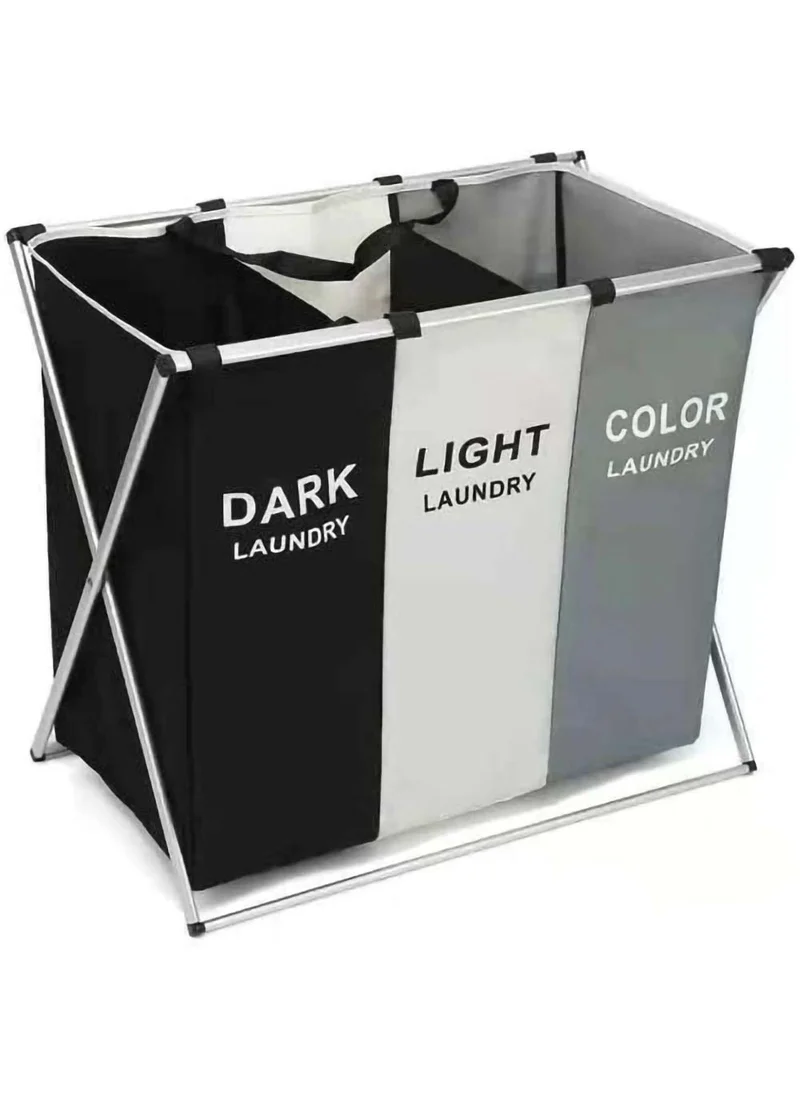 QUESERA QUESERA Laundry basket with 3 practical compartments