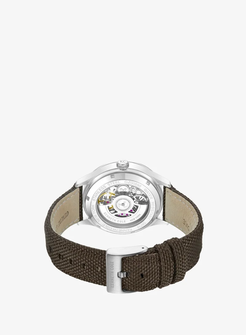 Kenneth Cole New York  Green Dial Leather Strap Multifunction Watch for Men, 43.5mm for Men | Best Price UAE