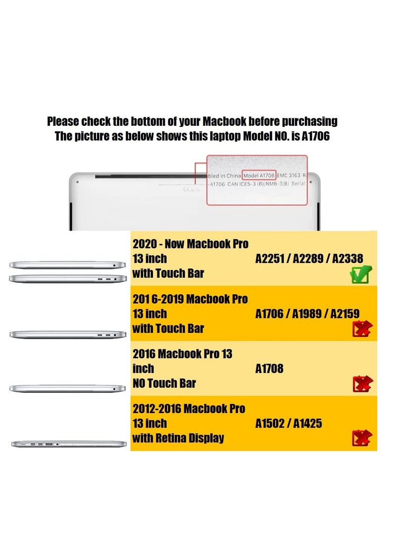 2PCS MacBook Pro 13 inch Trackpad Protector Cover for MacBook Pro 13" M2 A2338 2023 2022, 2021 2020 M1 A2289 A2251 Clear Matte Anti-Scratch Trackpad Skin - Image 2