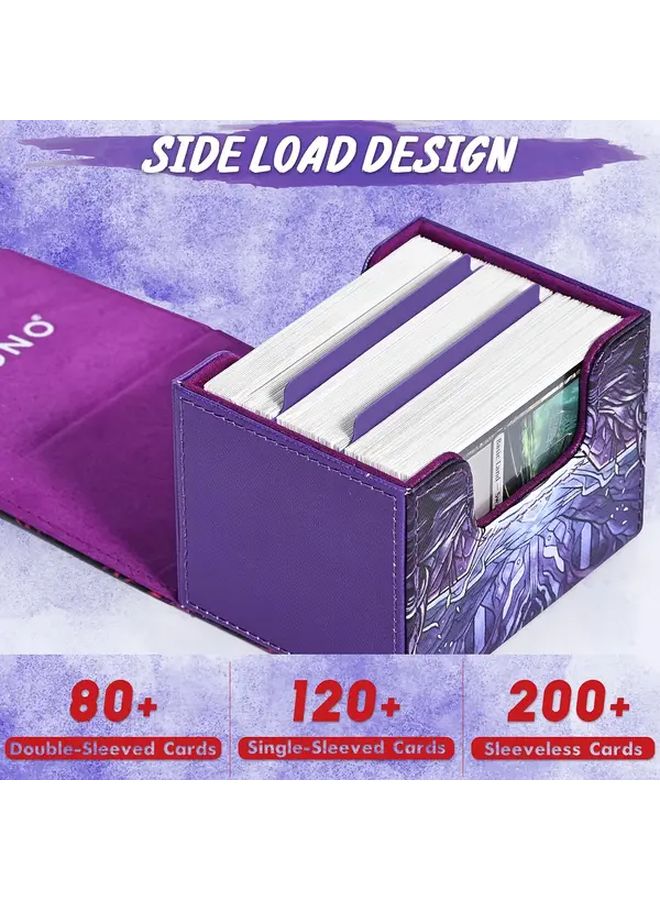 Lotus Color TCG Deck Box Holds 120 Sleeved Cards PU Leather Magic The Gathering Storage - Image 4