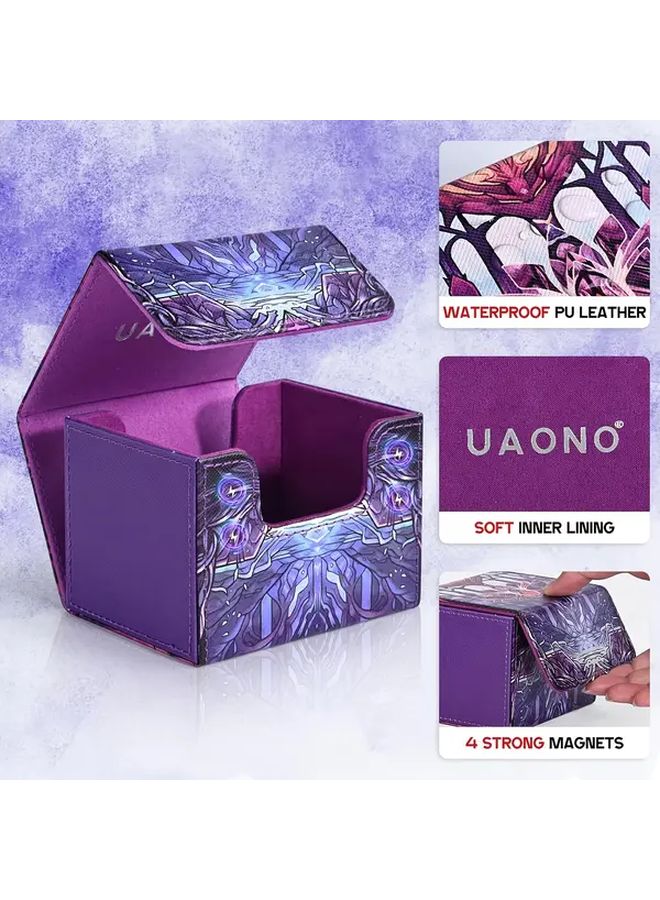 Lotus Color TCG Deck Box Holds 120 Sleeved Cards PU Leather Magic The Gathering Storage - Image 5