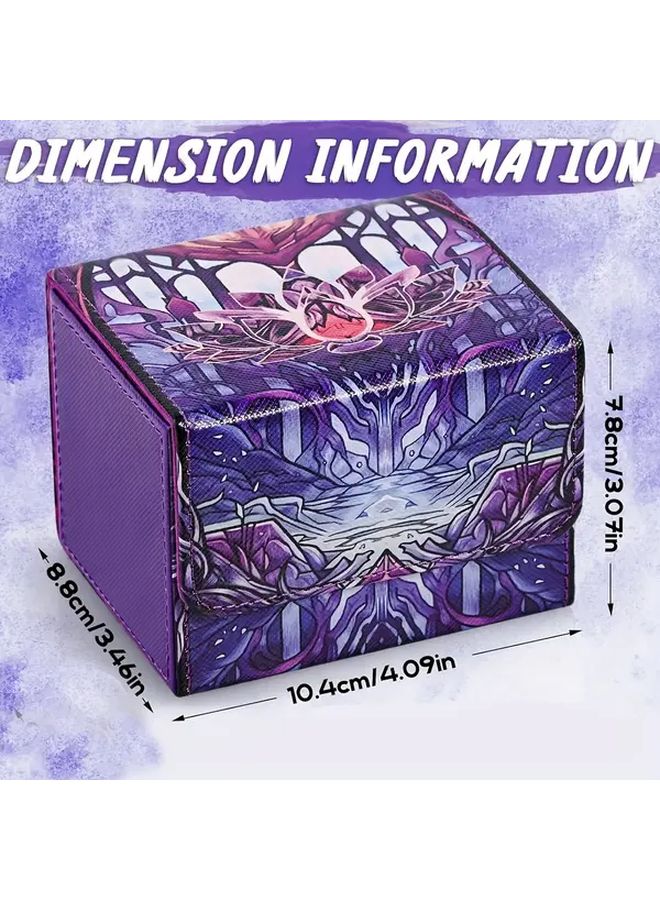 Lotus Color TCG Deck Box Holds 120 Sleeved Cards PU Leather Magic The Gathering Storage - Image 3