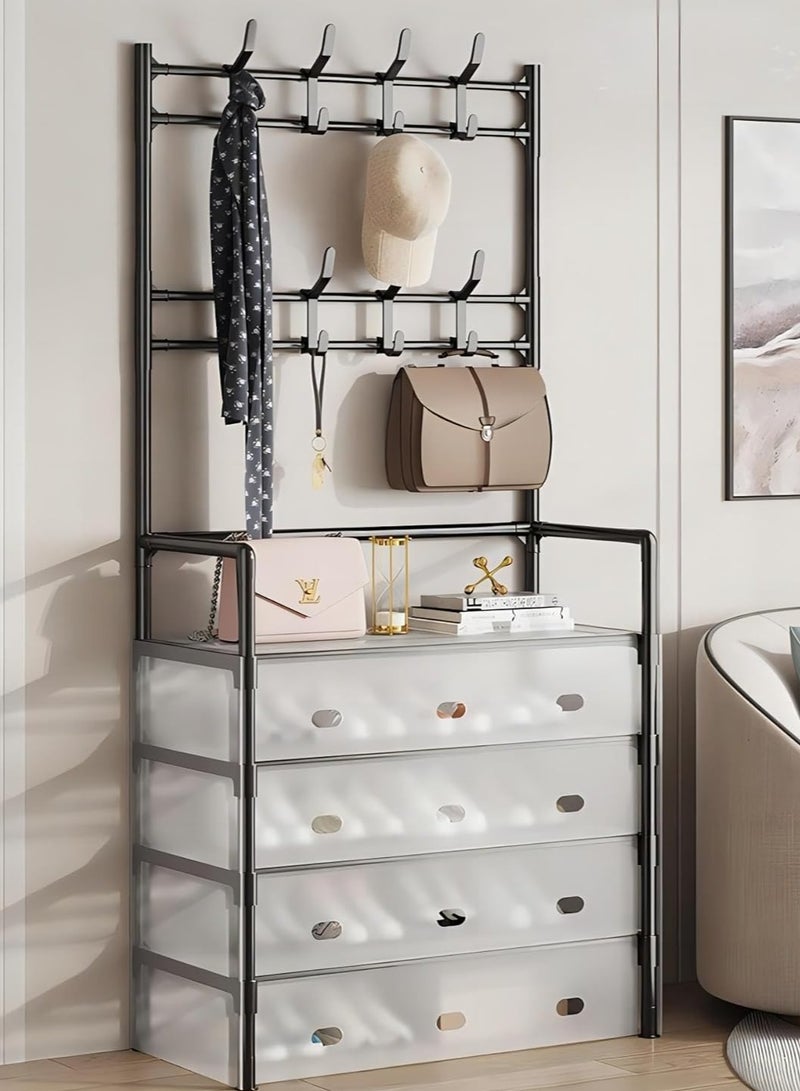 DubaiGallery Multi-Layer Shoe and Hat Rack Easy to Assemble Economical Dust-Proof Storage Space-Saving Hanging Wardrobe Storage Rack - Image 1