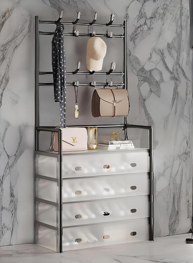 DubaiGallery Multi-Layer Shoe and Hat Rack Easy to Assemble Economical Dust-Proof Storage Space-Saving Hanging Wardrobe Storage Rack - Image 3