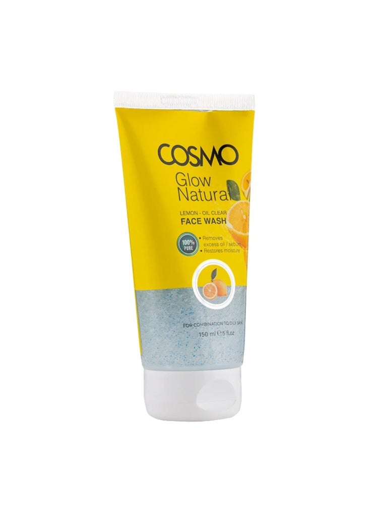 كوزمو غسول الوجه الطبيعي المتوهج بزيت الليمون النقي 150 مل - Image 1