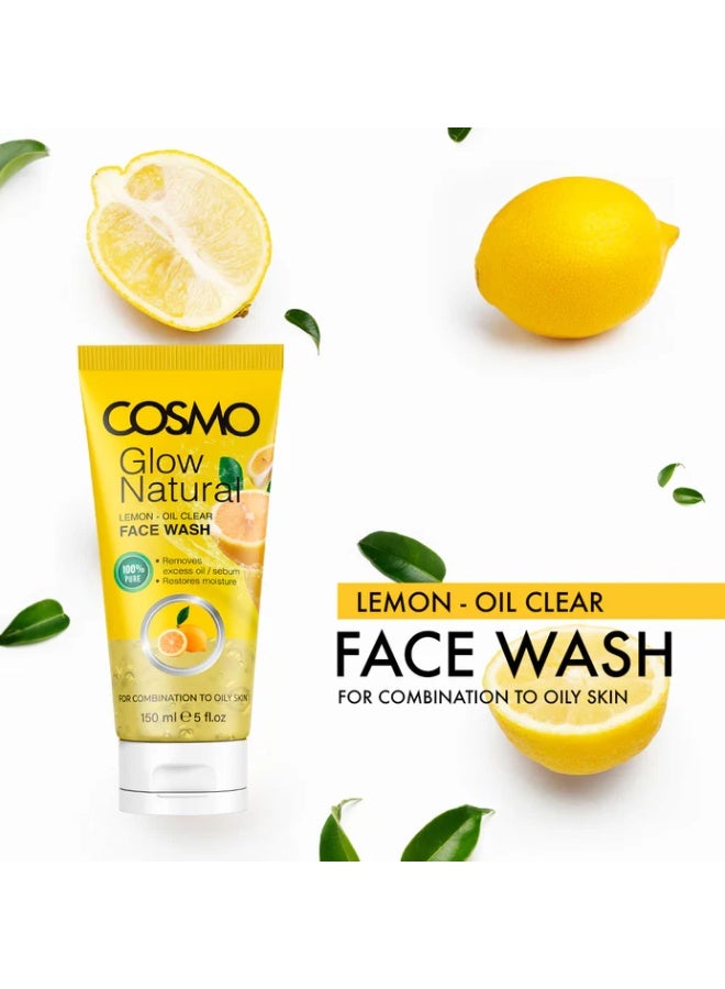 كوزمو غسول الوجه الطبيعي المتوهج بزيت الليمون النقي 150 مل - Image 2