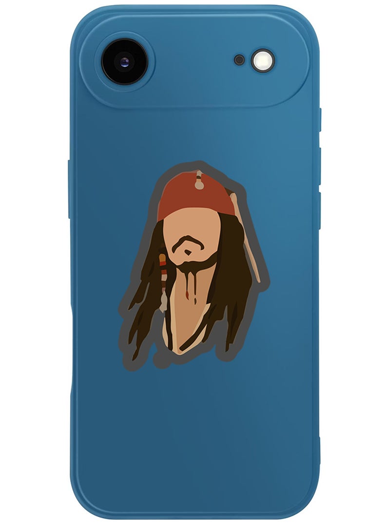 Theodor Protective Slim Fit Case Liquid Silicone Cover with Full Body Protection Anti-Scratch Shockproof Case For Apple iPhone 17 Air (Blue) Pirate - Image 1