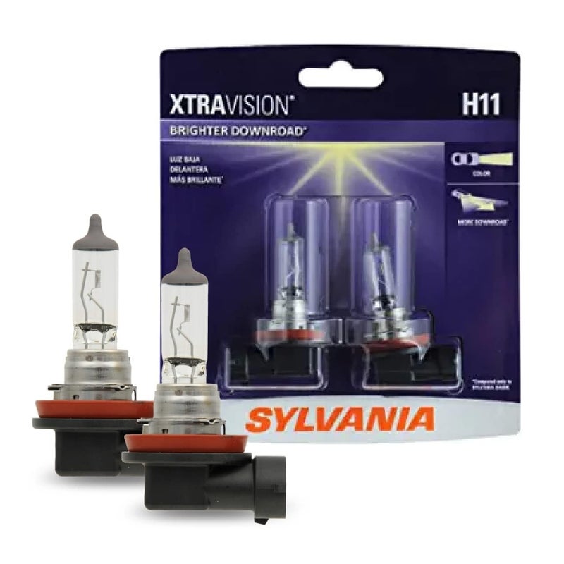 SYLVANIA - H11 XtraVision - High Performance Halogen Headlight Bulb, High Beam, Low Beam and Fog Replacement Bulb (Contains 2 Bulbs) - Image 1