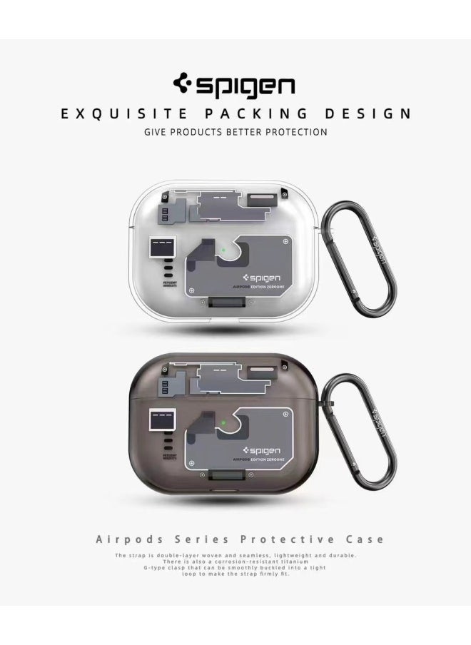 Generic - Tech Case Earphone Cover For Air Pods Pro2 Earphone Cover Air Pods 4 Protective Cover-Color:Transparent-Applicable Models:Air Pods 4 - Image 1