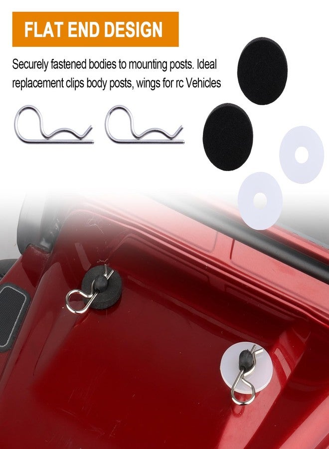 Hobbypark RC Body Clips (100) & Foam Body Washers(100) Nylon Body Washers(25) for Traxxas 1/10 Scale RC Cars Trucks, Replacement of 1834 1815 (Set of 225) - Image 3
