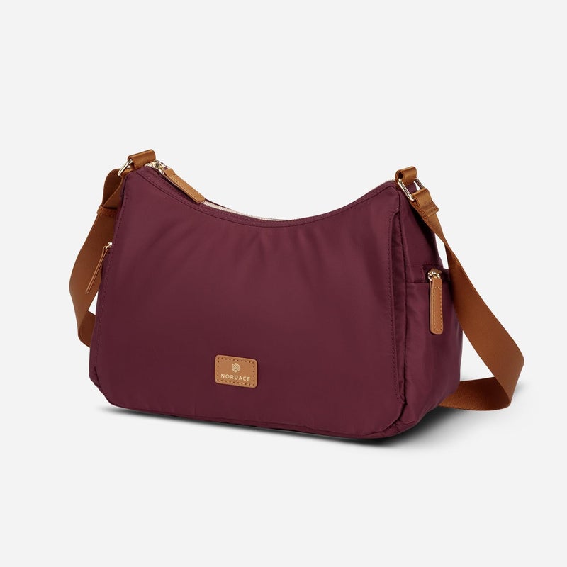 Nordace Siena Hobo Crossbody Bag - Secure RFID Blocking Pocket and Hidden Compartments for Travel Shoulder Bag (Burgundy) - Image 2