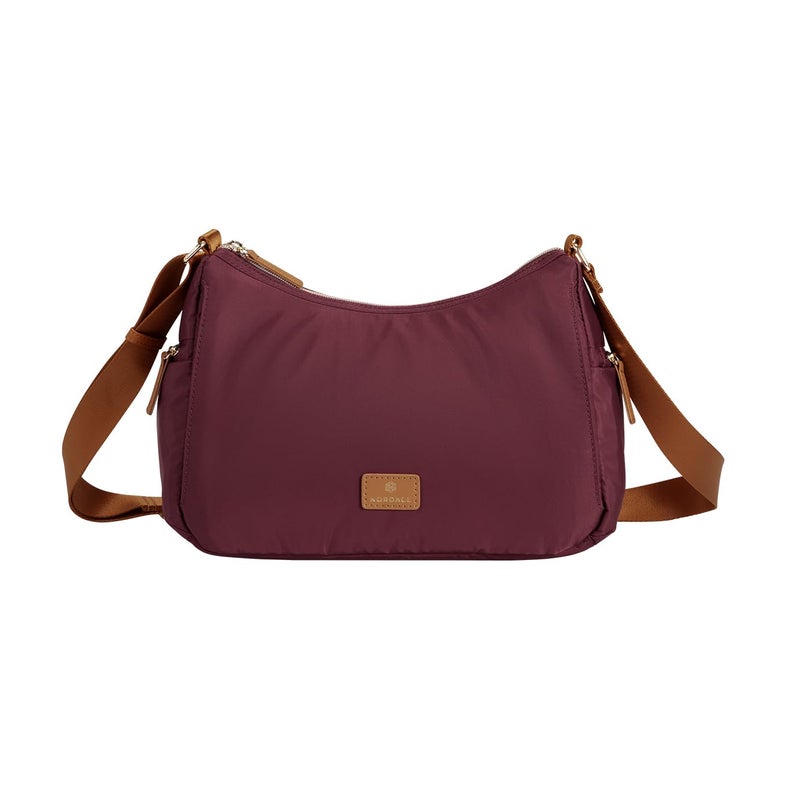 Nordace Siena Hobo Crossbody Bag - Secure RFID Blocking Pocket and Hidden Compartments for Travel Shoulder Bag (Burgundy) - Image 1