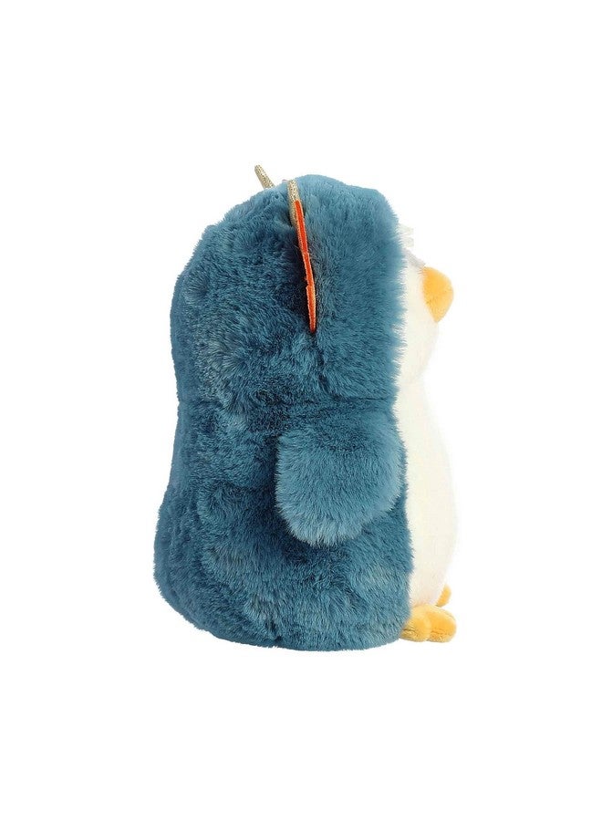 Aurora® Playful Pompom Penguin™ Dragon Stuffed Animal - Vibrant Companions - Endless Fun - Blue 7 Inches - Image 3
