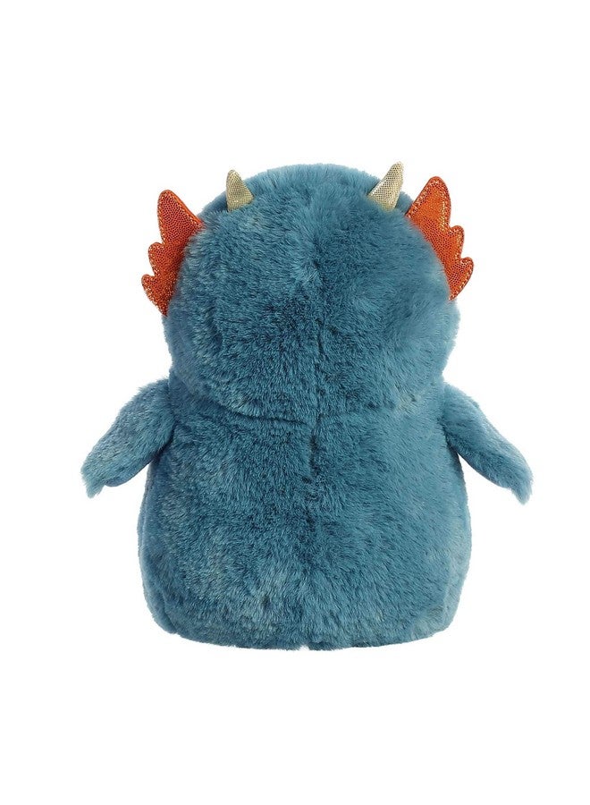 Aurora® Playful Pompom Penguin™ Dragon Stuffed Animal - Vibrant Companions - Endless Fun - Blue 7 Inches - Image 4