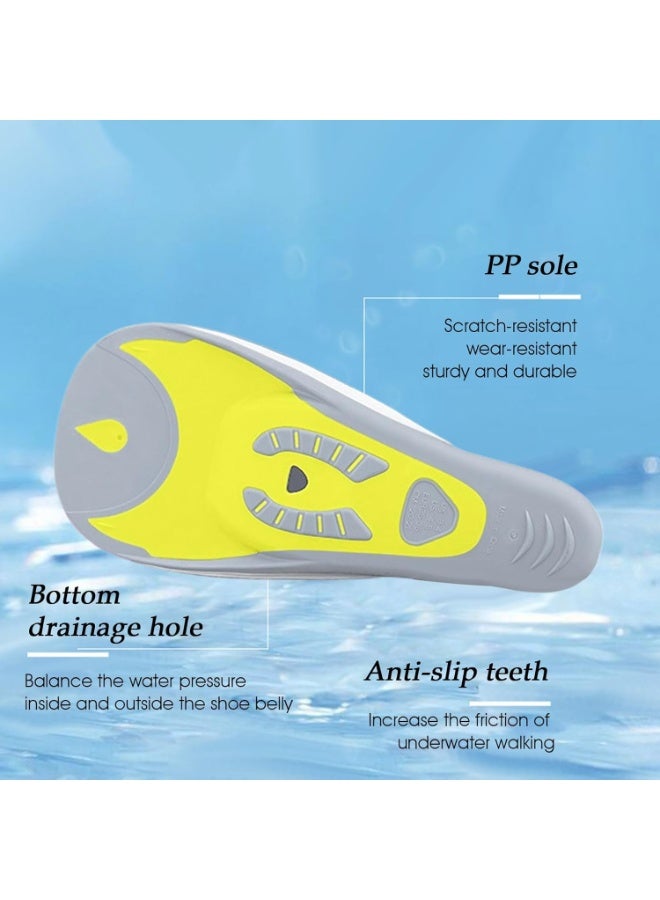 Soofam Swimming Fins,Travel-Friendly Snorkel Flippers Fins - Adjustable Lightweight Comfortable Soft Pool Accessories for Freediving Surfing Travel Diving Adult Kids Equipment(M 39-40) - Image 5