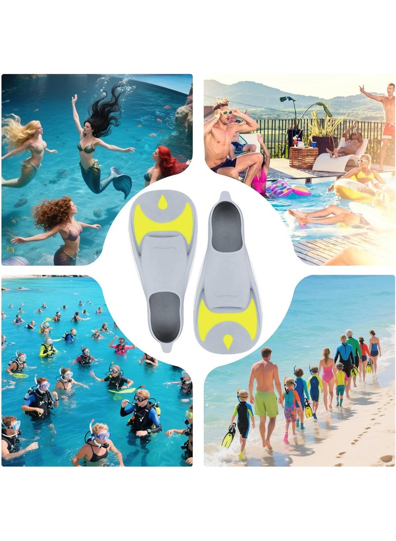 Soofam Swimming Fins,Travel-Friendly Snorkel Flippers Fins - Adjustable Lightweight Comfortable Soft Pool Accessories for Freediving Surfing Travel Diving Adult Kids Equipment(M 39-40) - Image 3