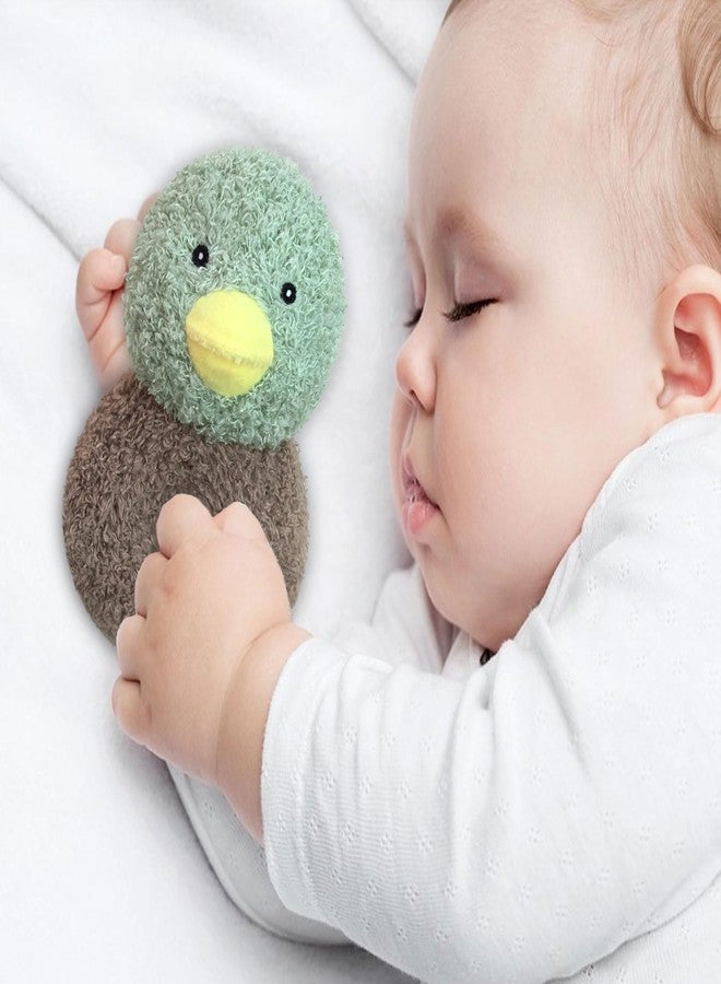 Doindute Baby Mallard Duck Soft Rattle Toy, Plush Green Duck Infant Shaker Rattle Easy-Grasp Stuffed Animal Toy, Gifts for Newborns Babies Toddlers Boys Girls, 5.3 Inches - Image 4