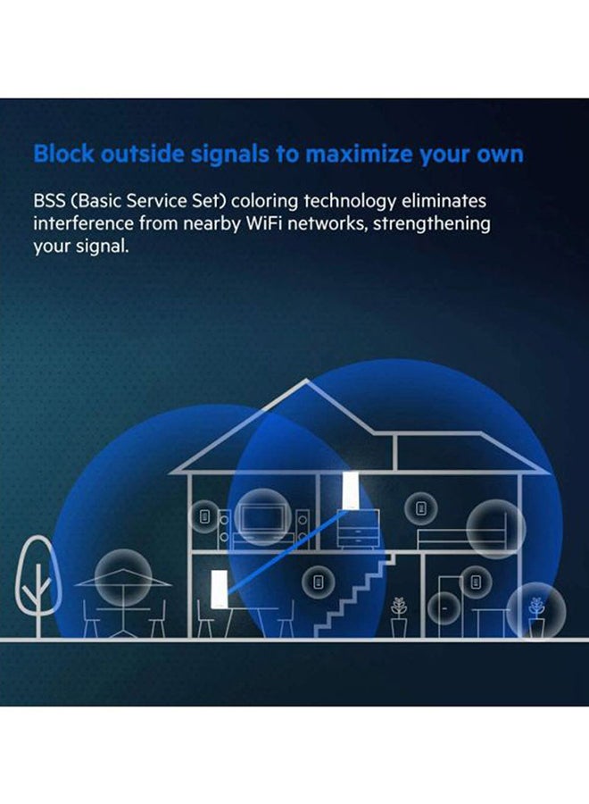لينكسيس جهاز بنظام (AX) الواي فاي 6 الشبكي الذكي فيلوب للمنزل بالكامل ثلاثي النطاق من عبوة واحدة طراز MX5300 أبيض - Image 5