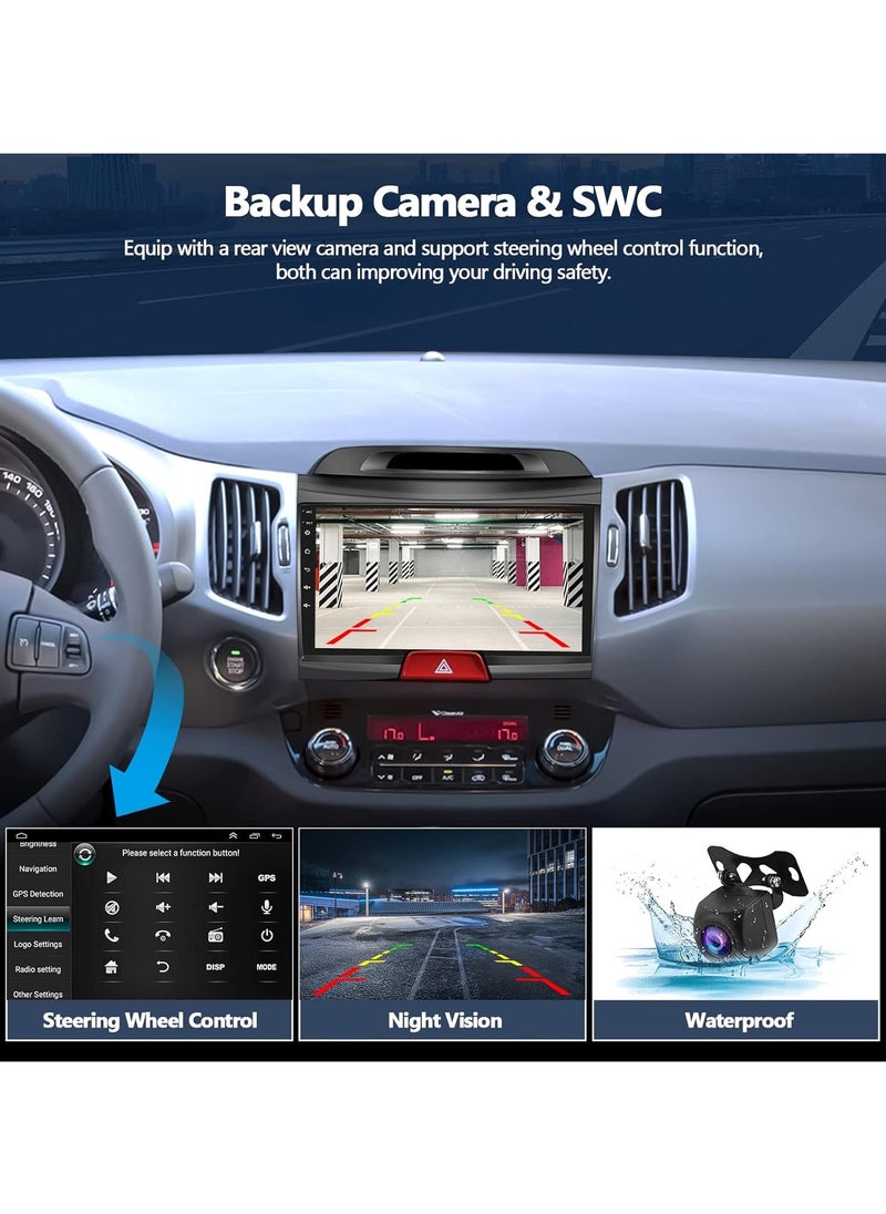 Vierex - Android Car Stereo For KIA Sportage 2011-2016 With Apple Carplay Android Auto Wireless WiFi DSP FM AHD Camera Included Quick Boot Touchscreen  2 32GB 4Core - Image 1