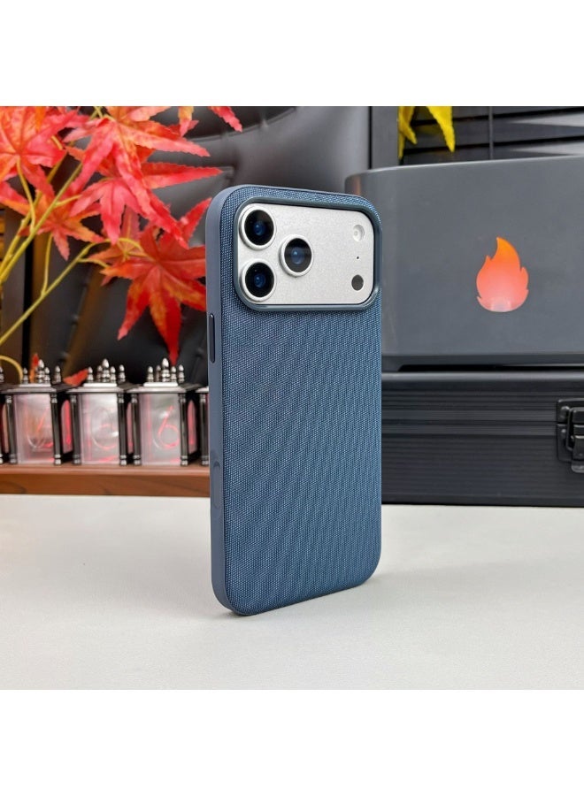 غلاف هاتف فاخر من القماش التقني المغناطيسي لهاتف iPhone 17 Pro Max مع زر التحكم بالكاميرا، غطاء حماية منسوج فاخر ومقاوم للسقوط والصدمات - Image 1