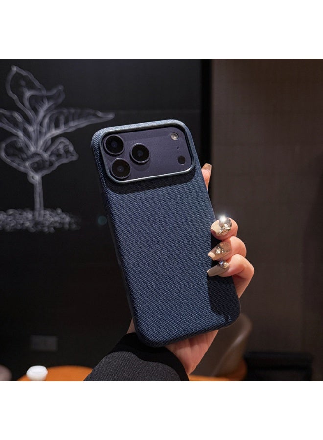 غلاف هاتف فاخر من القماش التقني المغناطيسي لهاتف iPhone 17 Pro Max مع زر التحكم بالكاميرا، غطاء حماية منسوج فاخر ومقاوم للسقوط والصدمات - Image 2