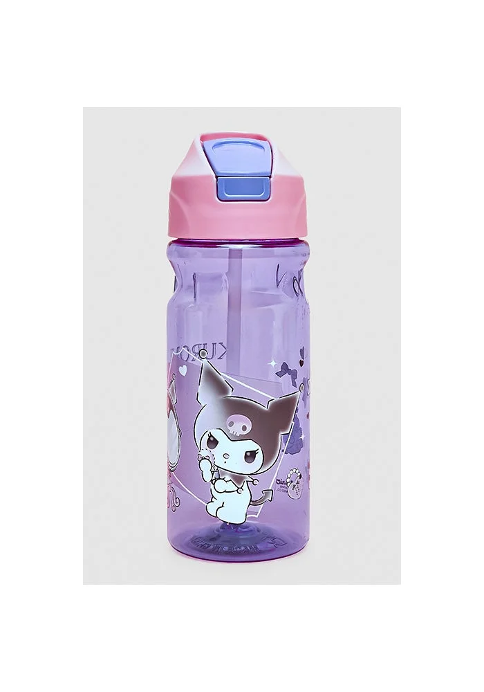 Kuromi Print Sipper Water Bottle - 500ml