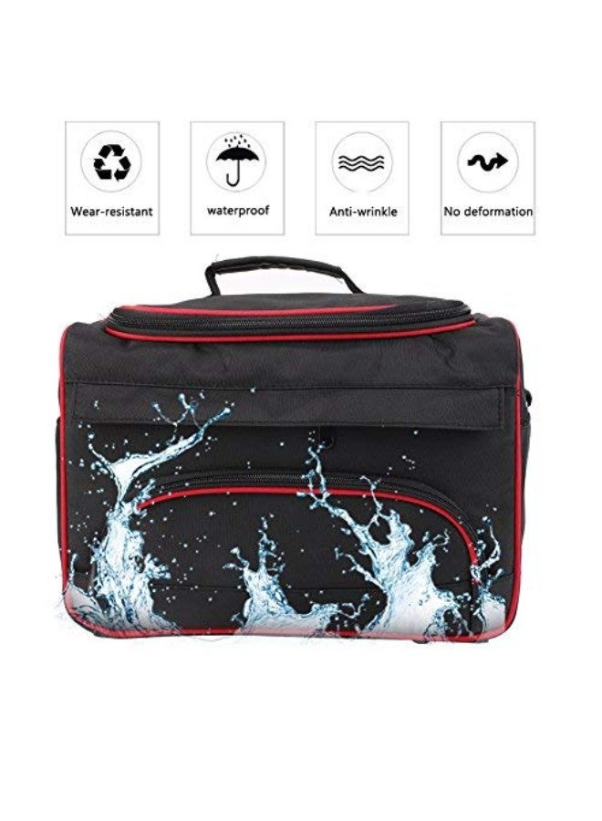 klarako Makeup Travel Bag, Multi-function Portable Hair Dressing Storage Bags Large Capacity Hair Stylist Cosmetic Organizer with Shoulder Strap  - Image 4