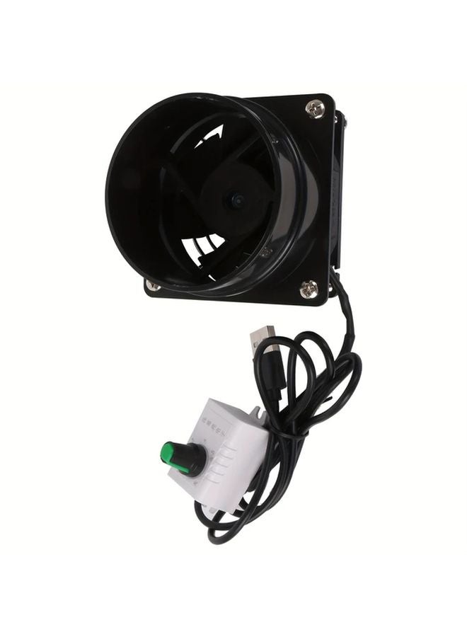 Mini Range Hood Fan USB Powered Adjustable Speed Metal Construction Black - Image 5