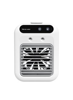 USB Mini Air Cooler Fan | Home & Office Desktop Cooling Fan with Dual Spray Mist & Humidifier | 2-Speed Adjustable Wind | 500ml Water Tank | Ultra-Quiet 20dB | Rechargeable & Plug-in | Portable Air Conditioner Fan