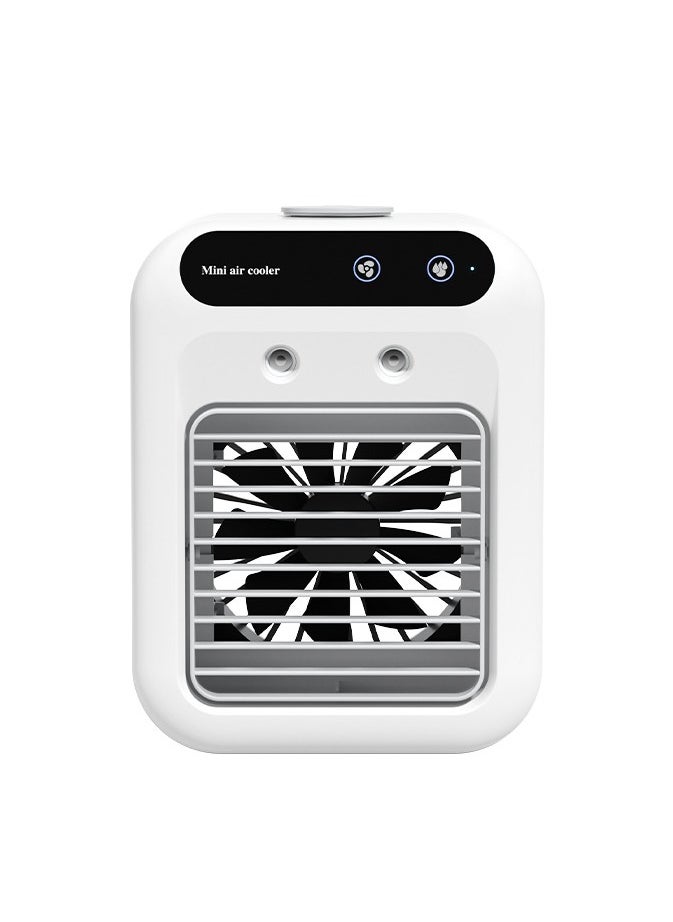 Generic USB Mini Air Cooler Fan | Home & Office Desktop Cooling Fan with Dual Spray Mist & Humidifier | 2-Speed Adjustable Wind | 500ml Water Tank | Ultra-Quiet 20dB | Rechargeable & Plug-in | Portable Air Conditioner Fan  - Image 1