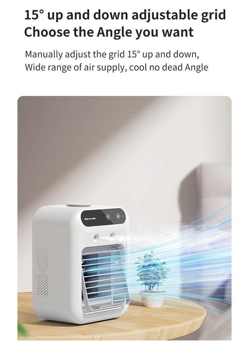 Generic - USB Mini Air Cooler Fan | Home & Office Desktop Cooling Fan with Dual Spray Mist & Humidifier | 2-Speed Adjustable Wind | 500ml Water Tank | Ultra-Quiet 20dB | Rechargeable & Plug-in | Portable Air Conditioner Fan - Image 1