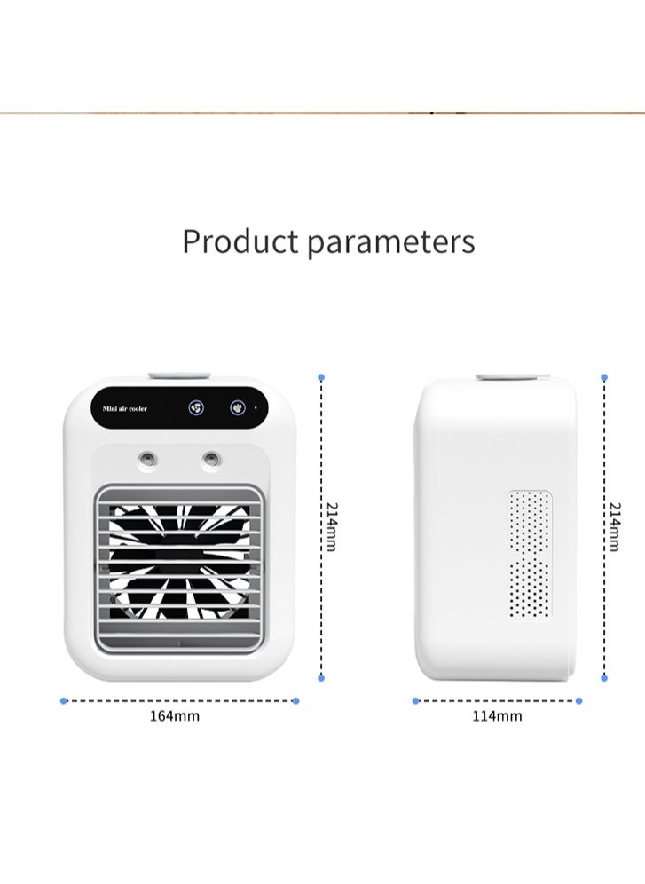 Generic - USB Mini Air Cooler Fan | Home & Office Desktop Cooling Fan with Dual Spray Mist & Humidifier | 2-Speed Adjustable Wind | 500ml Water Tank | Ultra-Quiet 20dB | Rechargeable & Plug-in | Portable Air Conditioner Fan - Image 1
