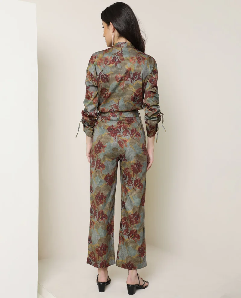 Rareism Women's Tailored Fit Printed Trousers