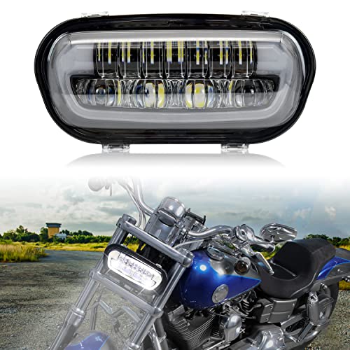 VEISUTOR LED Headlight Kit for Fat Bob 2008-2019, LED Head Light Headlamp Front Light with Mounting Bracket DRL High Low Bean for Harley Davidson Fat Bob 2008-2019 Accessories - Image 1
