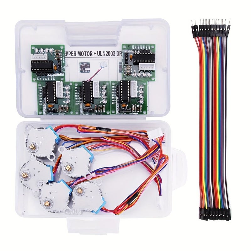Set Of 5 28BYJ 48 ULN2003 5V Stepper Motor With ULN2003 Driver Board Compatible With Arduino - Image 1