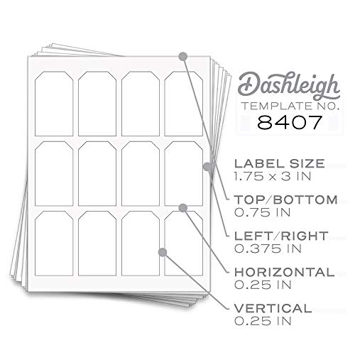 Dashleigh Printable Hang Tag Sticker Labels, 60 Blank White Gift Tag Shaped Stickers 1.75 x 3 Inch for Product Packaging, Small Business Branding - Self-Adhesive Label Sheets for Inkjet Laser Printer - Image 2