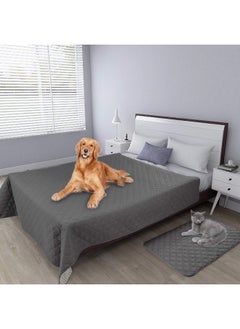 Easy-Going 100% Waterproof Dog Bed Cover Washable Couch Cover NonSlip Sofa Cover Leakproof Blanket Furniture Protector Cover Reusable Incontinence Bed Underpads For Pets Kids Dog Cat(68X82 In,Gray)  - Image 2