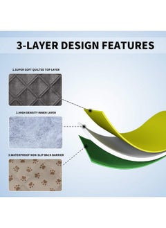Easy-Going 100% Waterproof Dog Bed Cover Washable Couch Cover NonSlip Sofa Cover Leakproof Blanket Furniture Protector Cover Reusable Incontinence Bed Underpads For Pets Kids Dog Cat(68X82 In,Gray)  - Image 4
