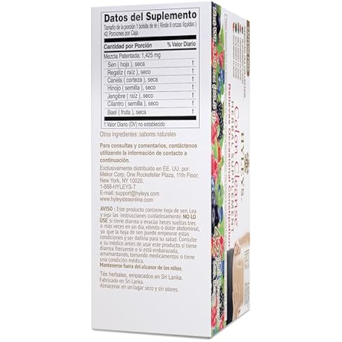 Hyleys Colon Cleanse Tea Assorted Flavors - 42 Tea Bags (1 Pack) - Image 3