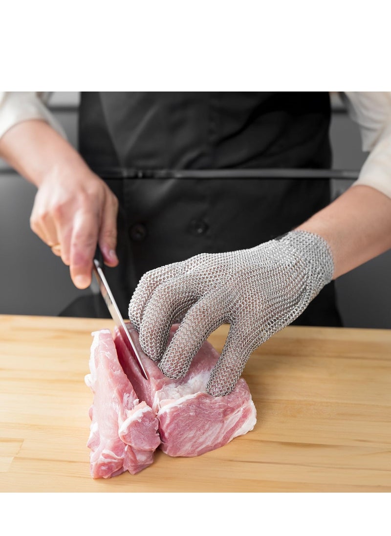 Generic - Cut Resistant Glove Stainless Steel Upgrade Mesh for Cutting Butcher Safety Work Cooking, Wood Carving, Meat Fishing, Durable Men or Women M - Image 1