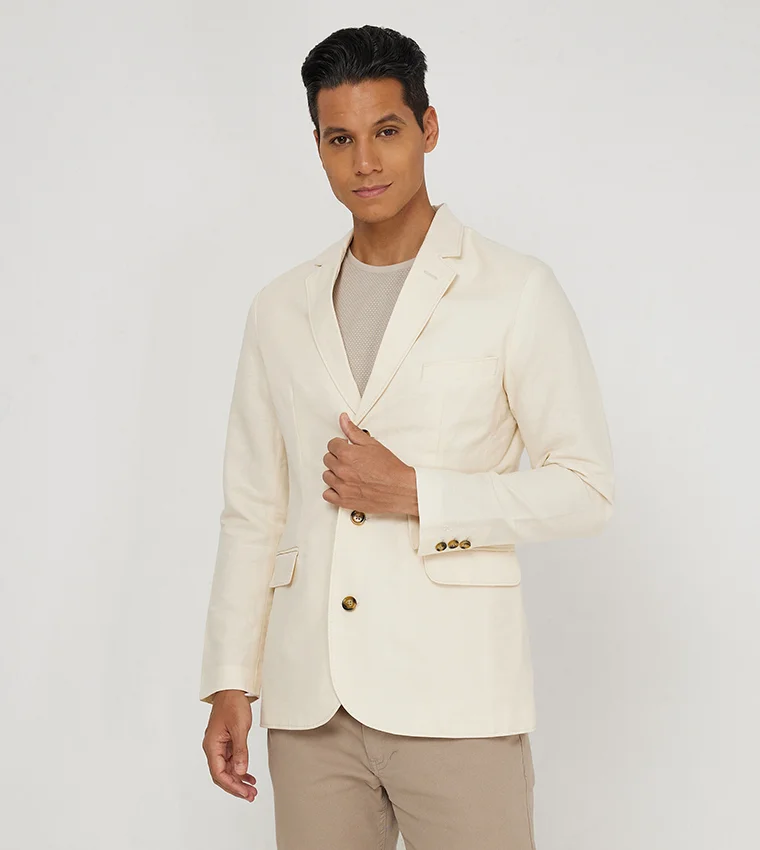 Single Breasted Lapel Collar Blazer