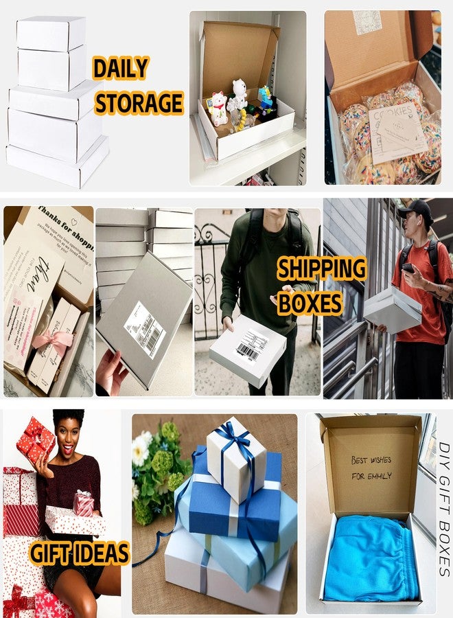 JOWLOT 12x9x4 inch Shipping Boxes Set of 20, White Corrugated Cardboard Box Literature Mailer - Image 5