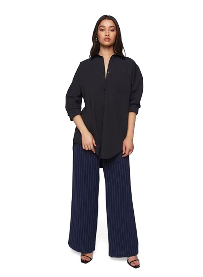 FOREVER 21 Oversized Longline Poplin Shirt - Image 4