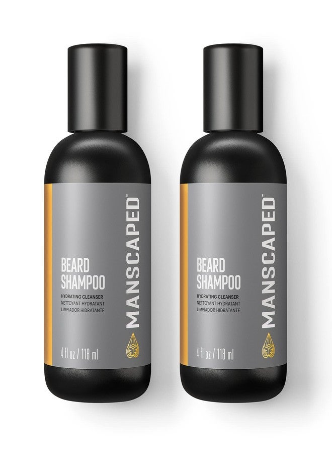 MANSCAPED® UltraPremium Beard Shampoo, Hydrating Cleanser with Eucalyptus, Rosemary, Lavender Essential Oils, Moisturizing Beard Wash for Hair and Skin (4 oz), 2-Pack - Image 1