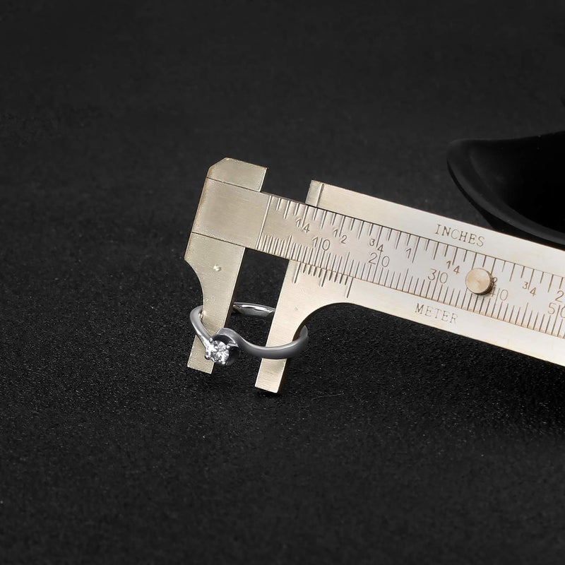 Juland Retro Vernier Caliper Copper Alloy Mini Brass Sliding Pocket Caliper Metal Double Scale for Measuring Gemstones and Jewelry Components Bead Wire Guitar Repair 80 mm /3.15" - Image 3