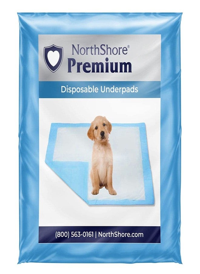 NorthShore Premium, 23 x 36, 25 oz., Puppy Pads, Blue, Large, Pack/25 - Image 1